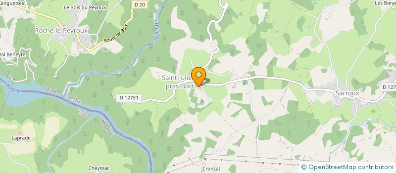 localisation de l'entreprise MONSIEUR PHILIPPE BOUT  SARROUX - SAINT JULIEN