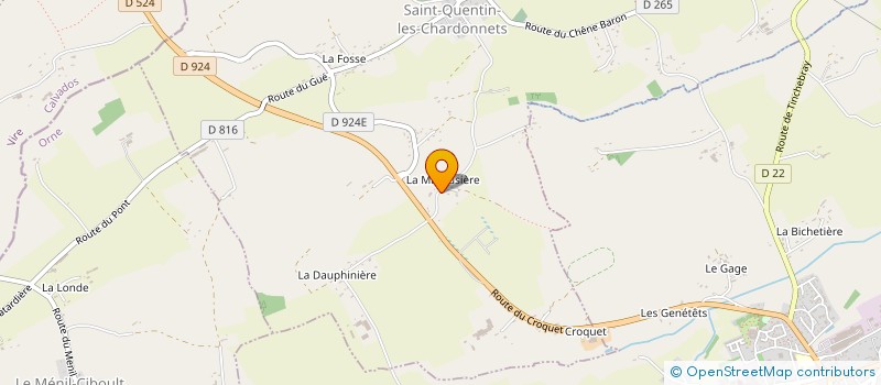 localisation de l'entreprise MONSIEUR PHILIPPE BOUVET à SAINT-QUENTIN-LES-CHARDONNETS