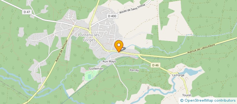 localisation de l'entreprise MONSIEUR PHILIPPE BOUZON  PONTENX-LES-FORGES