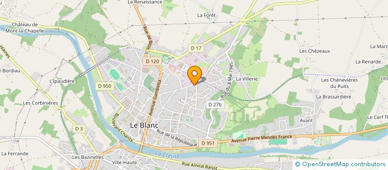 localisation de l'entreprise MONSIEUR PHILIPPE BRIOLANT à LE BLANC