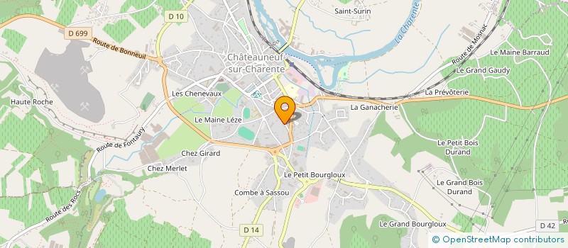 localisation de l'entreprise MONSIEUR PHILIPPE BRUN à CHATEAUNEUF-SUR-CHARENTE