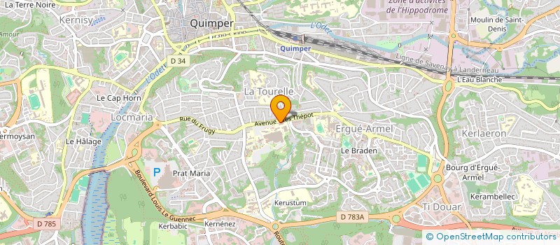 localisation de l'entreprise MONSIEUR PHILIPPE BRUNET à QUIMPER