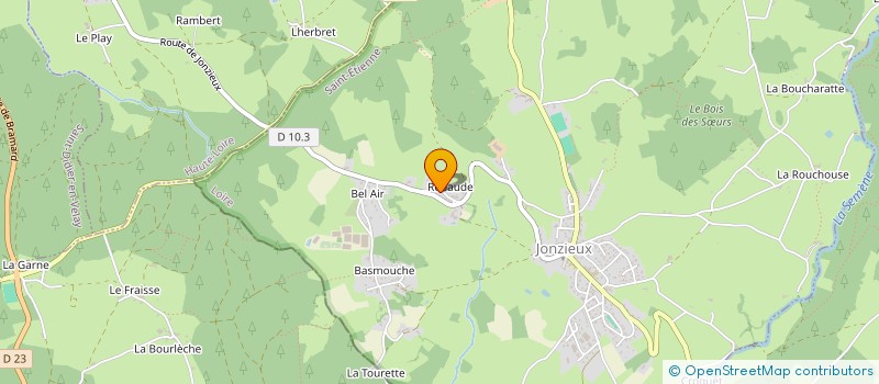 localisation de l'entreprise MONSIEUR PHILIPPE BUGNAZET  JONZIEUX