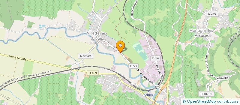 localisation de l'entreprise MONSIEUR PHILIPPE BULABOIS  ARBOIS