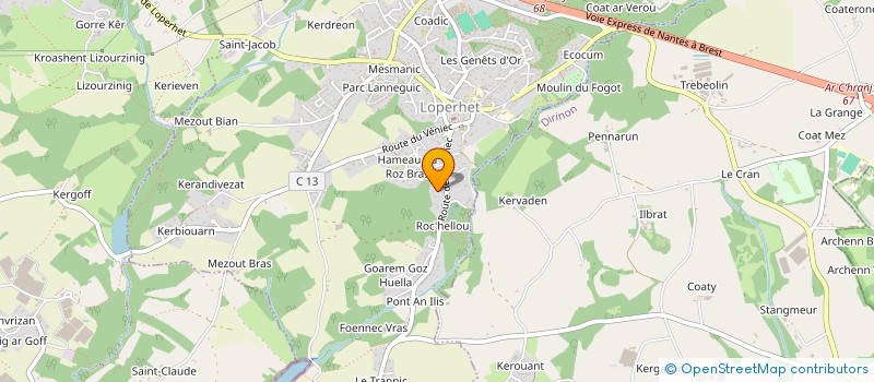 localisation de l'entreprise MONSIEUR PHILIPPE BURGAIN  LOPERHET