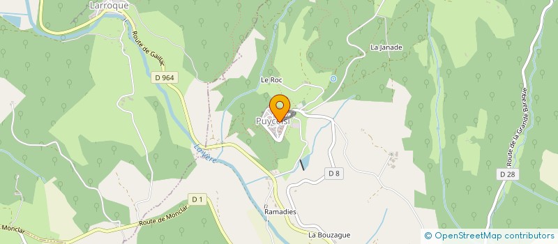 localisation de l'entreprise MONSIEUR PHILIPPE CADIOU  PUYCELSI