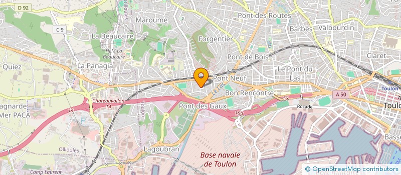 localisation de l'entreprise MONSIEUR PHILIPPE CALBAY  TOULON