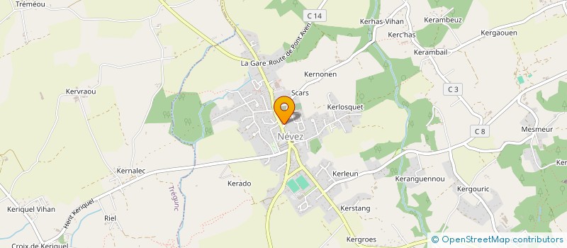 localisation de l'entreprise MONSIEUR PHILIPPE CALVEZ  NEVEZ