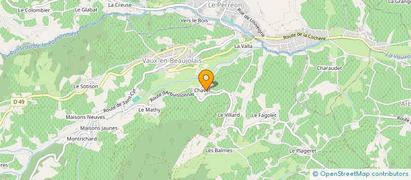localisation de l'entreprise MONSIEUR PHILIPPE CARAGE  VAUX-EN-BEAUJOLAIS