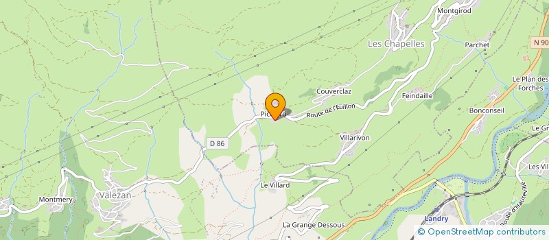 localisation de l'entreprise MONSIEUR PHILIPPE CATTIN  BOURG-SAINT-MAURICE