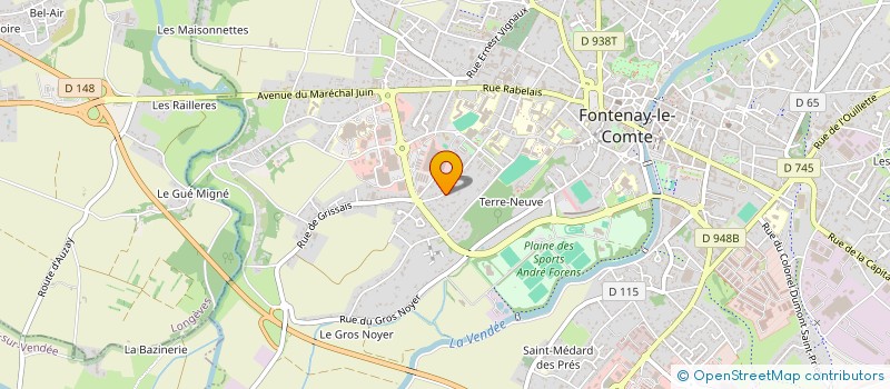 localisation de l'entreprise MONSIEUR PHILIPPE CAUDAL à FONTENAY-LE-COMTE