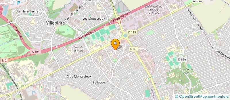 localisation de l'entreprise MONSIEUR PHILIPPE CAULIER à VILLEPINTE
