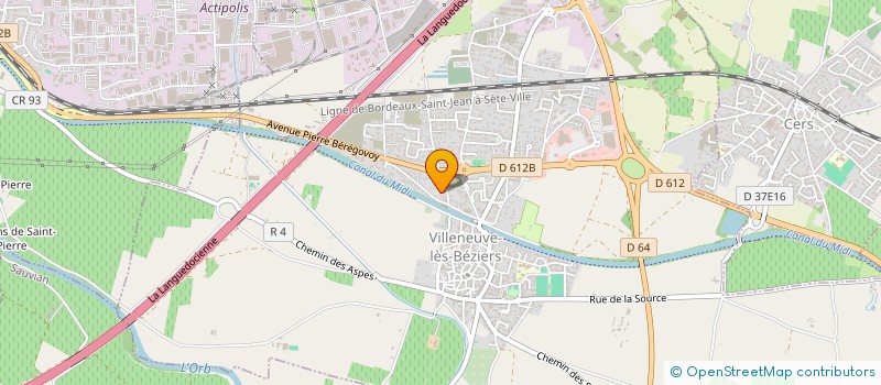 localisation de l'entreprise MONSIEUR PHILIPPE CAUMES  VILLENEUVE-LES-BEZIERS