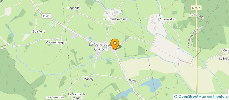 localisation de l'entreprise MONSIEUR PHILIPPE CHAMPEVAL à LA CELLE-SOUS-GOUZON