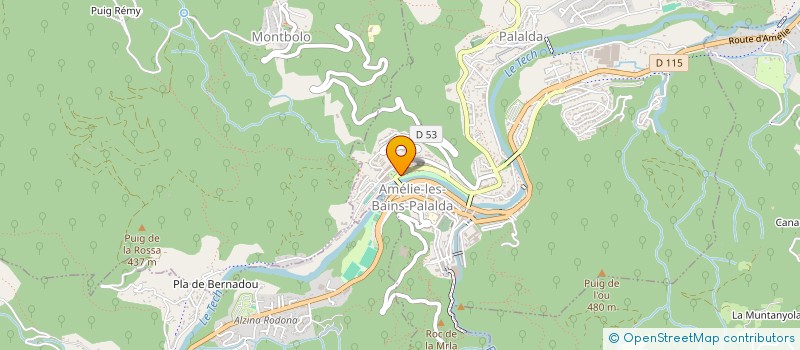 localisation de l'entreprise MONSIEUR PHILIPPE CHAMPION  AMELIE-LES-BAINS-PALALDA