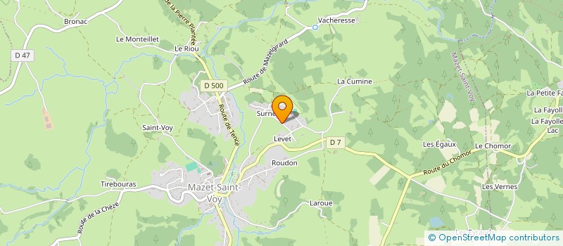 localisation de l'entreprise MONSIEUR PHILIPPE CHANTRE  LE MAZET SAINT VOY