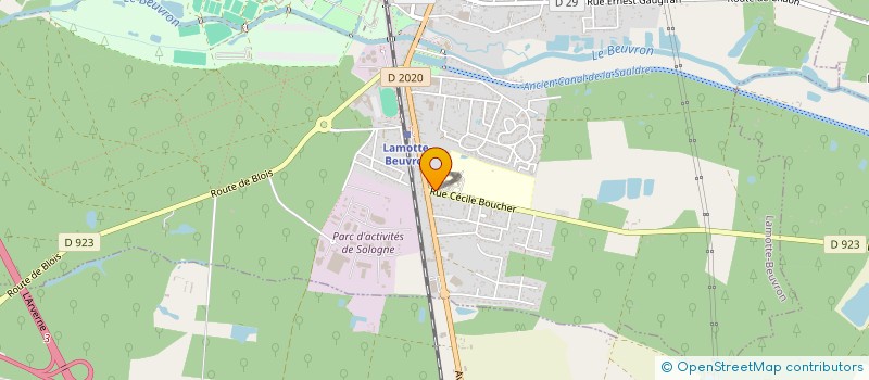 localisation de l'entreprise MONSIEUR PHILIPPE CHARCOSSET  LAMOTTE-BEUVRON