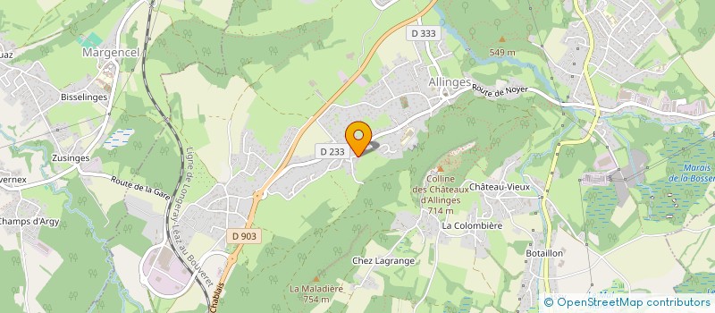 localisation de l'entreprise MONSIEUR PHILIPPE CHARDON à ALLINGES