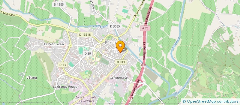 localisation de l'entreprise MONSIEUR PHILIPPE CHARLEUX  PEZENAS