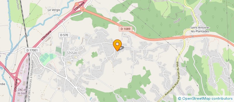 localisation de l'entreprise MONSIEUR PHILIPPE CHASTAING  USSAC