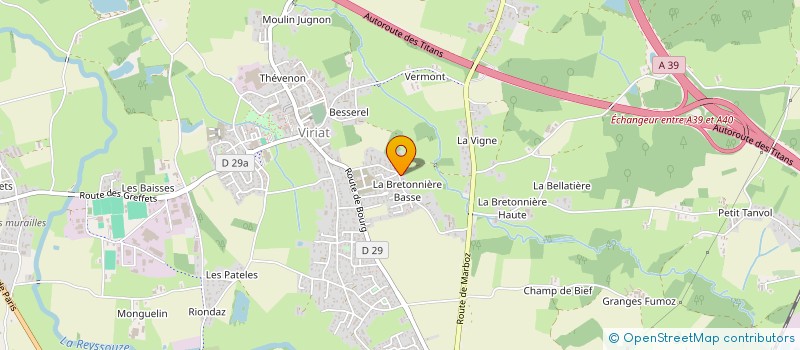 localisation de l'entreprise MONSIEUR PHILIPPE CHATARD  VIRIAT