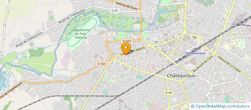 localisation de l'entreprise MONSIEUR PHILIPPE CHAUVEAU  CHATEAUROUX