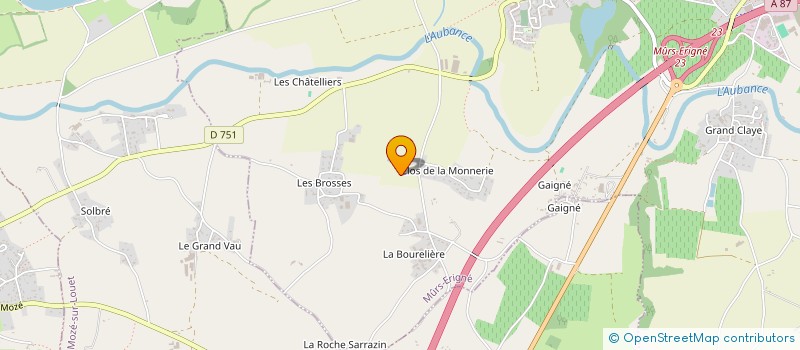 localisation de l'entreprise MONSIEUR PHILIPPE CHAUVIN  MOZE-SUR-LOUET