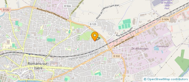 localisation de l'entreprise MONSIEUR PHILIPPE CHAZAL  ROMANS-SUR-ISERE