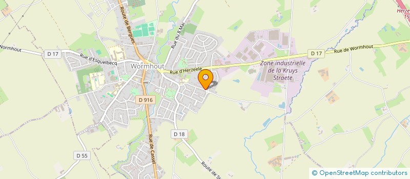 localisation de l'entreprise MONSIEUR PHILIPPE CHEVE  WORMHOUT