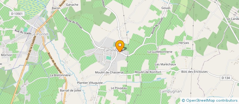 localisation de l'entreprise MONSIEUR PHILIPPE CHRETIEN  CARTELEGUE