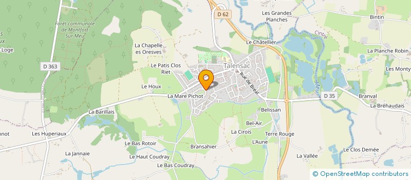 localisation de l'entreprise MONSIEUR PHILIPPE CHUTAUX  TALENSAC