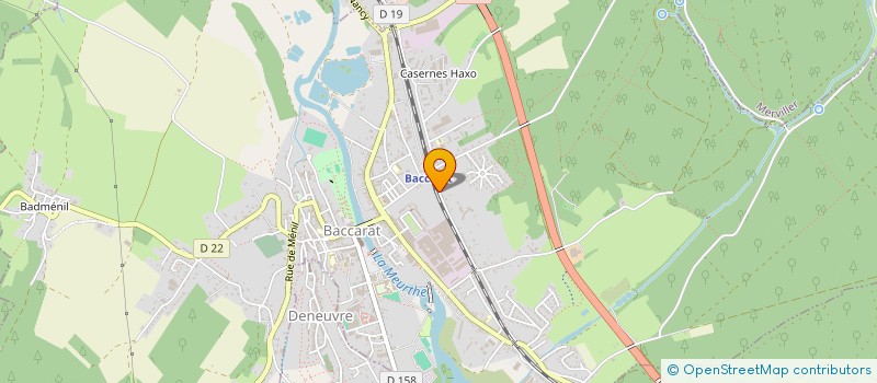 localisation de l'entreprise MONSIEUR PHILIPPE CLAUDEL  BACCARAT