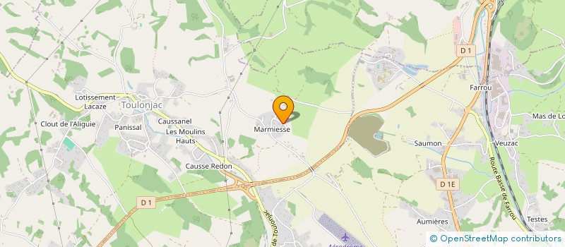 localisation de l'entreprise MONSIEUR PHILIPPE CLAUZEL  TOULONJAC