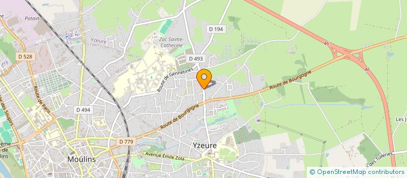 localisation de l'entreprise MONSIEUR PHILIPPE COLAS à YZEURE
