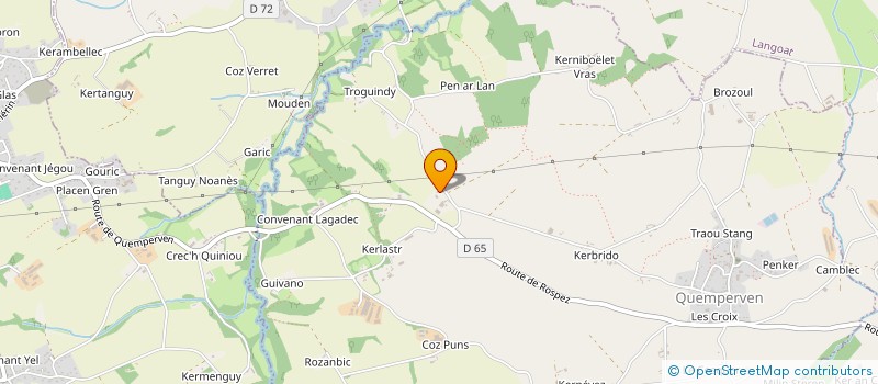 localisation de l'entreprise MONSIEUR PHILIPPE COLOMBIER  QUEMPERVEN