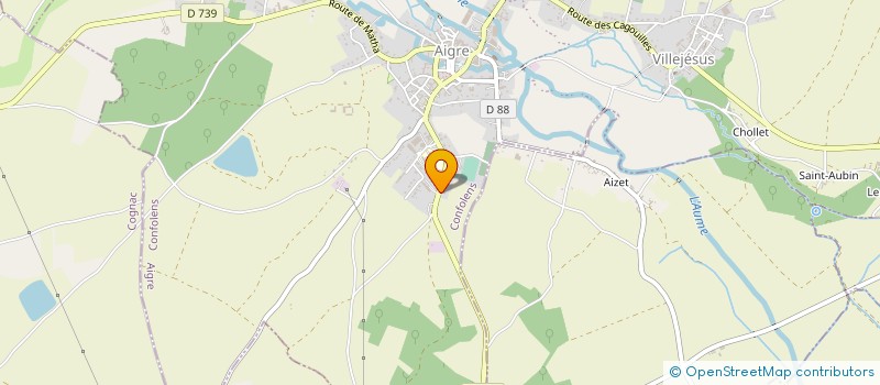 localisation de l'entreprise MONSIEUR PHILIPPE COMBAUD  AIGRE