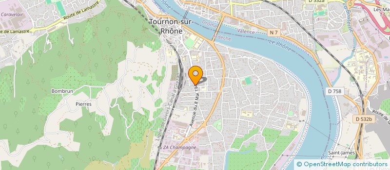 localisation de l'entreprise MONSIEUR PHILIPPE COMBET à TOURNON-SUR-RHONE