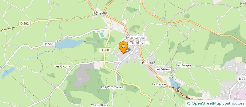 localisation de l'entreprise MONSIEUR PHILIPPE CONTAMINE  MONTAIGUT-EN-COMBRAILLE