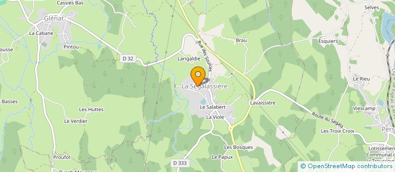 localisation de l'entreprise MONSIEUR PHILIPPE COSTE à LA SEGALASSIERE