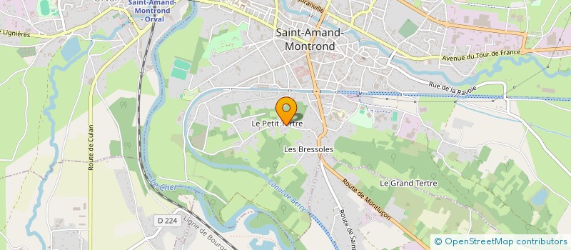 localisation de l'entreprise MONSIEUR PHILIPPE COURROUYAN  SAINT-AMAND-MONTROND