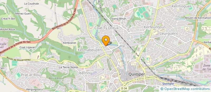 localisation de l'entreprise MONSIEUR PHILIPPE COURSIER à QUIMPER