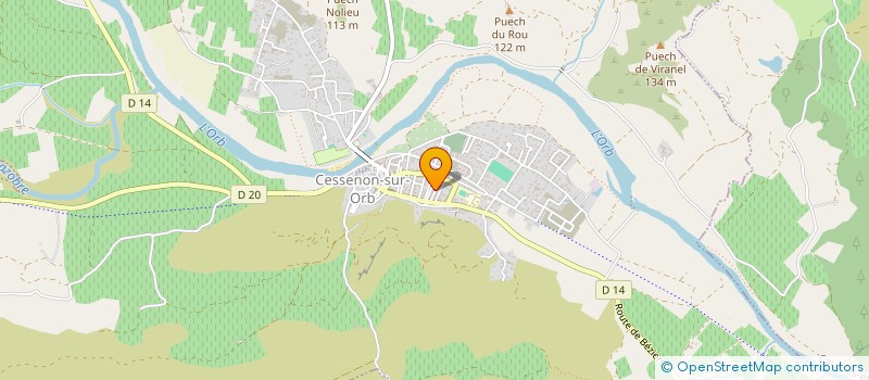 localisation de l'entreprise MONSIEUR PHILIPPE COURTADE  CESSENON-SUR-ORB