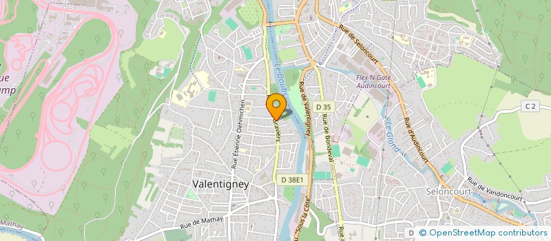 localisation de l'entreprise MONSIEUR PHILIPPE CRELIER à VALENTIGNEY