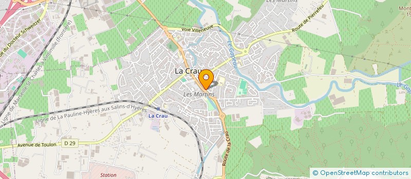 localisation de l'entreprise MONSIEUR PHILIPPE CRENET  LA CRAU