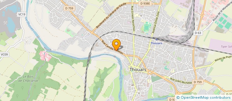 localisation de l'entreprise MONSIEUR PHILIPPE CUZIN  THOUARS