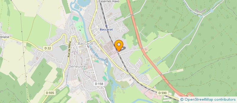 localisation de l'entreprise MONSIEUR PHILIPPE DABEL  BACCARAT