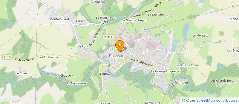 localisation de l'entreprise MONSIEUR PHILIPPE DAGARD à BOUSSAC