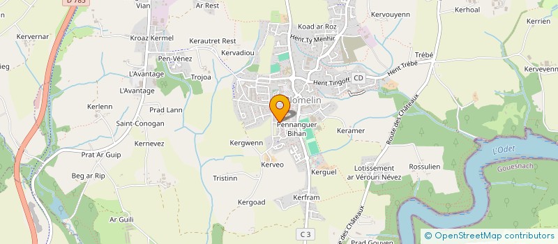 localisation de l'entreprise MONSIEUR PHILIPPE DARNAULT  QUIMPER
