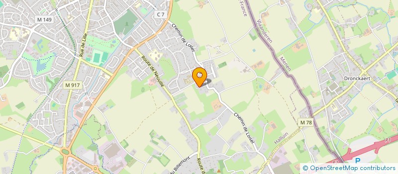 localisation de l'entreprise MONSIEUR PHILIPPE DAUBRESSE  HALLUIN