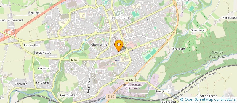 localisation de l'entreprise MONSIEUR PHILIPPE DAVID  LANDIVISIAU